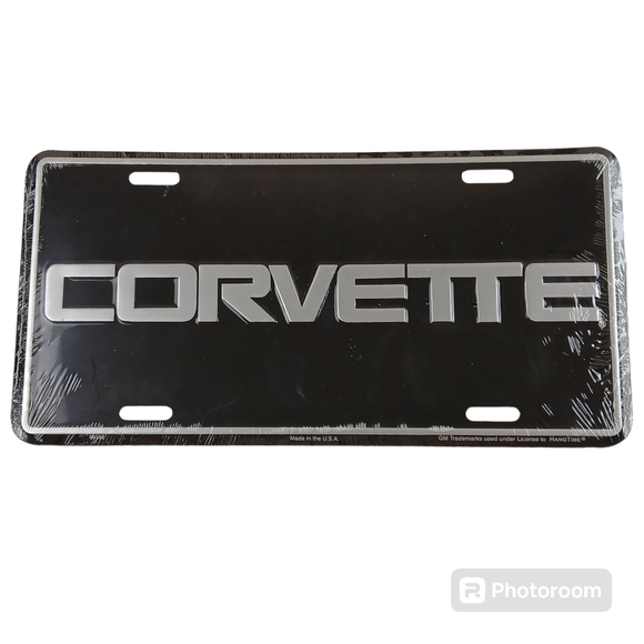 CORVETTE Chevrolet Chevy License Plate Metal Embossed Auto Garage Wall Sign Gift - Picture 1 of 5